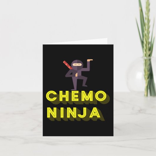 Carte Chemo Ninja Mois de sensibilisation au cancer chez (Devant)