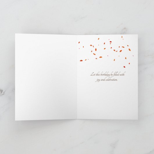 Carte Chêne d'automne à l'occasion d'un anniversaire à p (Intérieur)