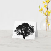 Carte Chêne noir gothique Silhouette Art Dessin (Fleur jaune)