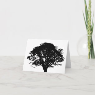 Carte Chêne noir gothique Silhouette Art Dessin