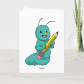 Carte Chenille au crayon (Dos)