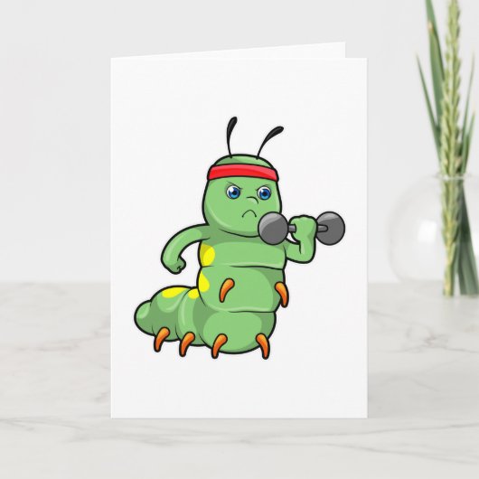 Carte Chenille au entraînement de force avec haltère (Devant)