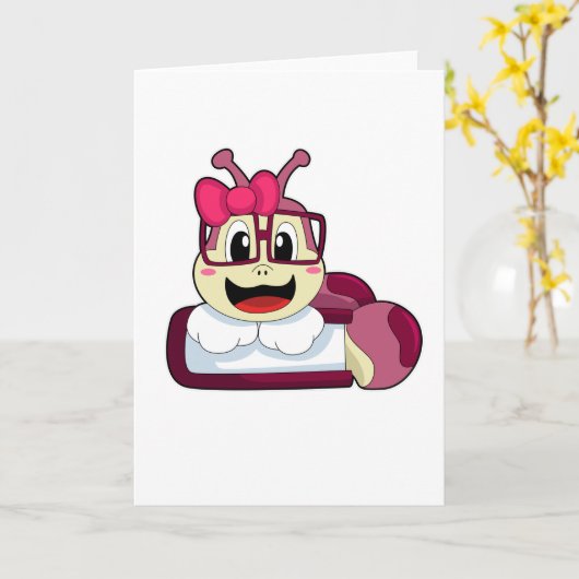 Carte Chenille au ruban (Fleur jaune)