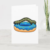 Carte Chenille avec Donut (Devant)