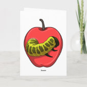 Carte Chenille avec pomme (Dos)