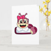 Carte Chenille avec Ruban (Fleur jaune)