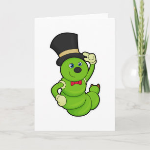 Carte Chenille comme marié avec chapeau