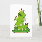 Carte Chenille comme roi avec couronne (Dos)