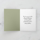 Carte Chenille d'anniversaire avec un papillon monarque (Intérieur)