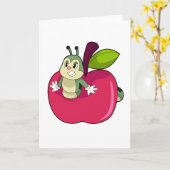 Carte Chenille Pomme (Fleur jaune)