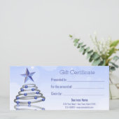 Carte Chèque cadeau Chrome de Noël 3D moderne (Debout devant)