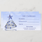 Carte Chèque cadeau Chrome de Noël 3D moderne (Devant / Derrière)