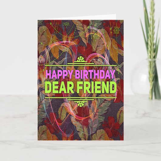 Carte Chèque-cadeau de cher de "ami joyeux anniversaire" (Devant)