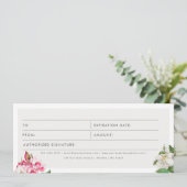 Carte Chèque-cadeau Logo Watercolor Magnolias (Debout devant)