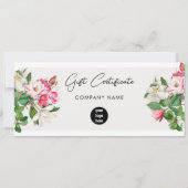 Carte Chèque-cadeau Logo Watercolor Magnolias (Dos)