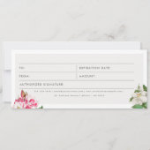 Carte Chèque-cadeau Logo Watercolor Magnolias (Devant)