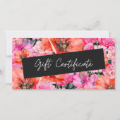 Carte Chèque-cadeau pour entreprise florale de Poppy rou (Devant)