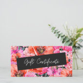 Carte Chèque-cadeau pour entreprise florale de Poppy rou (Debout devant)