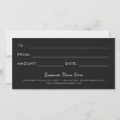 Carte Chèque-cadeau pour entreprise florale de Poppy rou (Dos)