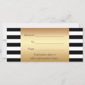 Carte Chèques-cadeaux | Moderne Stripes Salon de Beauté (Dos)
