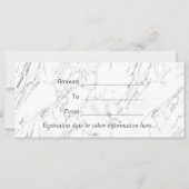 Carte Chèques-cadeaux | Rose Gold Lips Marbre moderne (Dos)