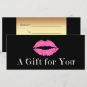 Carte Chèques-cadeaux | Salon de beauté maquillage de lè (Devant / Derrière)