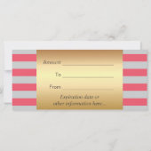 Carte Chèques-cadeaux | Salon de beauté moderne Coral Gr (Dos)