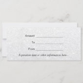 Carte Chèques-cadeaux | Silver Glam Lips Salon de beauté (Dos)