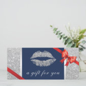 Carte Chèques-cadeaux | Silver Glam Lips Salon de beauté (Debout devant)