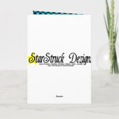 Carte Chèques Noirs Turquoise & Red Joyeux Anniversaire (Dos)