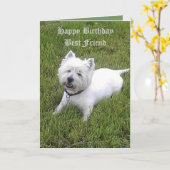 Carte Cher ami de joyeux anniversaire (Fleur jaune)