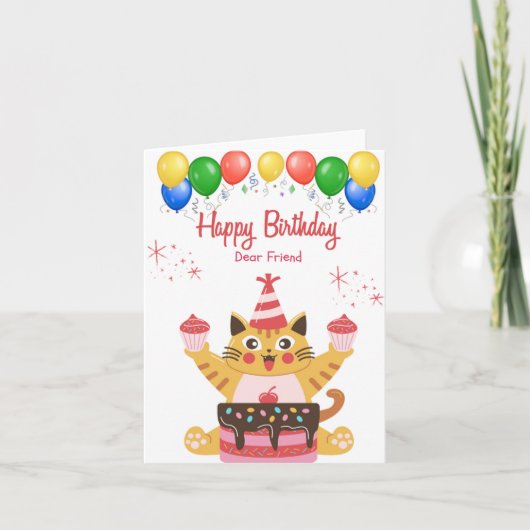 Carte Cher ami Heartfeel Birthday Card (Devant)