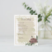 Carte Cher bébé Rustique Floral Bourgogne Baby shower ro (Debout devant)