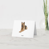 Carte Cher berger allemand mignon Chien chiot Bonjour (Dos)