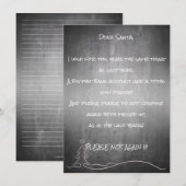 Carte Cher bon Père Noël (Devant / Derrière)