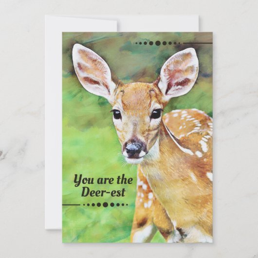 Carte Cher chéri chère chèvre bébé (Devant)