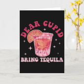 Carte Cher Cupidon, apporte la téquila drôle de boisson  (Fleur jaune)
