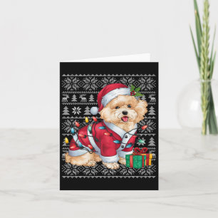 Carte Cher de Noël style de sueur laide Père Noël Bichon