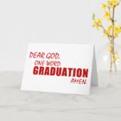 Carte Cher Dieu, Un Mot. DIPLÔME. Amen. (Fleur jaune)