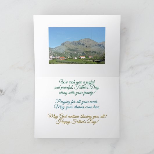 Carte Cher Fils, Bonne Fête des pères (Intérieur)