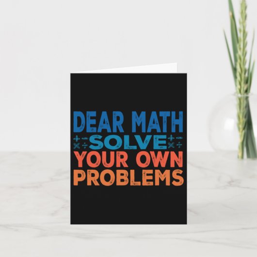 Carte Cher Math Résolvez vos propres problèmes Enseigner (Devant)