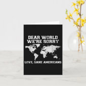 Carte Cher Monde, Désolé Nous Nous excusons Drôle (Fleur jaune)