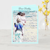 Carte Cher papa... (Fleur jaune)