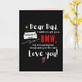 Carte Cher papa et BMW (Fleur jaune)