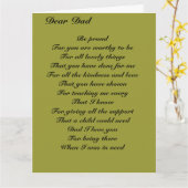 Carte Cher papa fête des pères hommage (Fleur jaune)