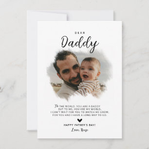 Carte Cher papa Moderne Photo Heart Fête des Pères
