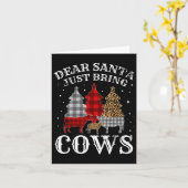Carte Cher Père Noël Apporte juste des vaches Buffalo de (Fleur jaune)