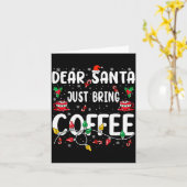 Carte Cher Père Noël Apporte Juste du Café Noël Café Amo (Fleur jaune)