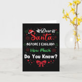 Carte Cher Père Noël Avant D'Expliquer Combien Connaisse (Fleur jaune)