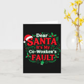 Carte Cher Père Noël C'est la faute de mon collègue Funn (Fleur jaune)